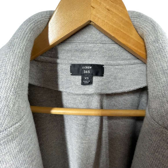 J. Crew Light Gray Colored Sophie Open Front Sweater Blazer - Picture 4 of 9